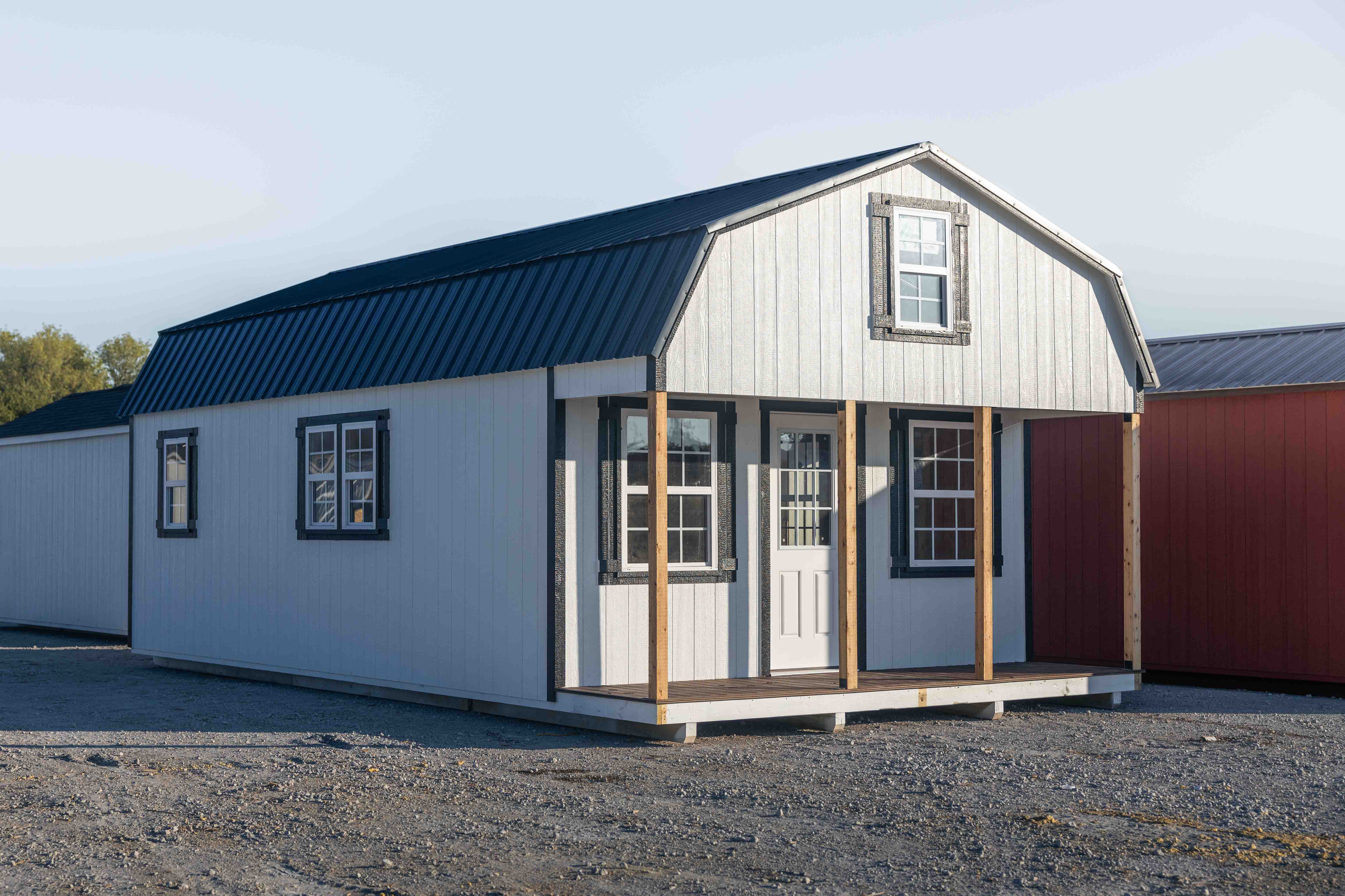 Gambrel roof cabin shell