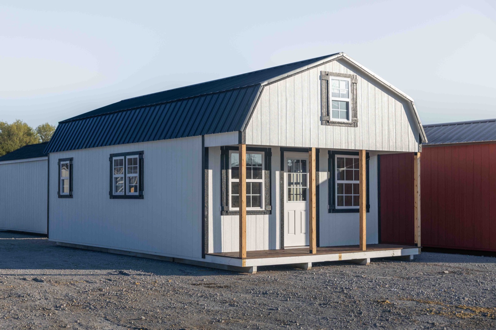 Gambrel roof cabin shell